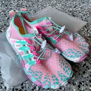 Pink and Teal Athletic water Shoes